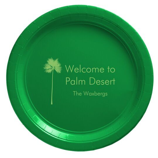 Palm Tree Silhouette Paper Plates